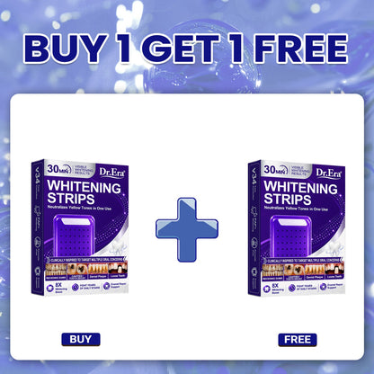 𝐃𝐫.𝐄𝐫𝐚® Purple Teeth Whitening Strips | Whiter-Looking Teeth in 30 Minutes | Fights Yellow Tones, Tough Stains, Plaque & Discoloration | Gentle on Sensitive Teeth