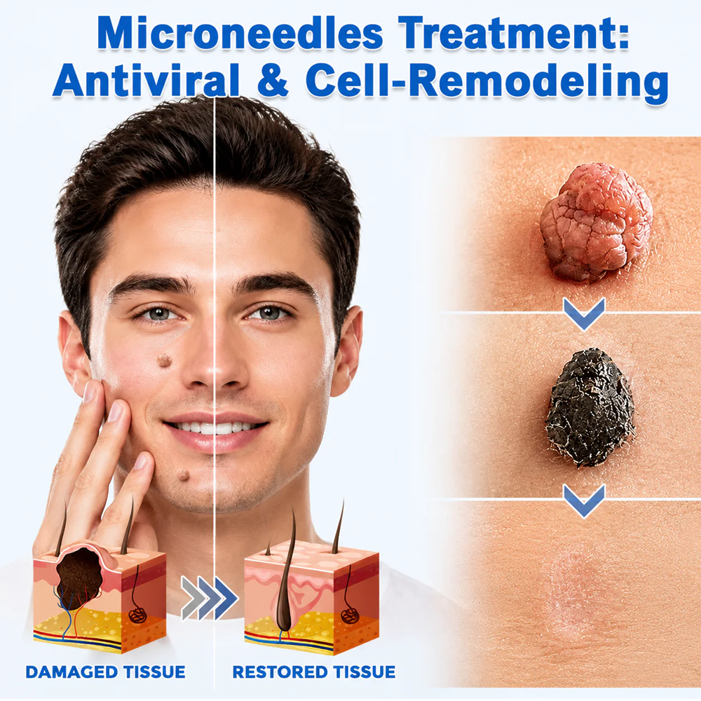 🇺🇸🇺🇸𝐇𝐢𝐬𝐤𝐢𝐧® 2-in-1 Microneedle & Hydrocolloid Patch | Removes raised moles, acne, flat warts, and skin tags | Helps improve wrinkles, scars, and blemishes | Invisible patches for face and body